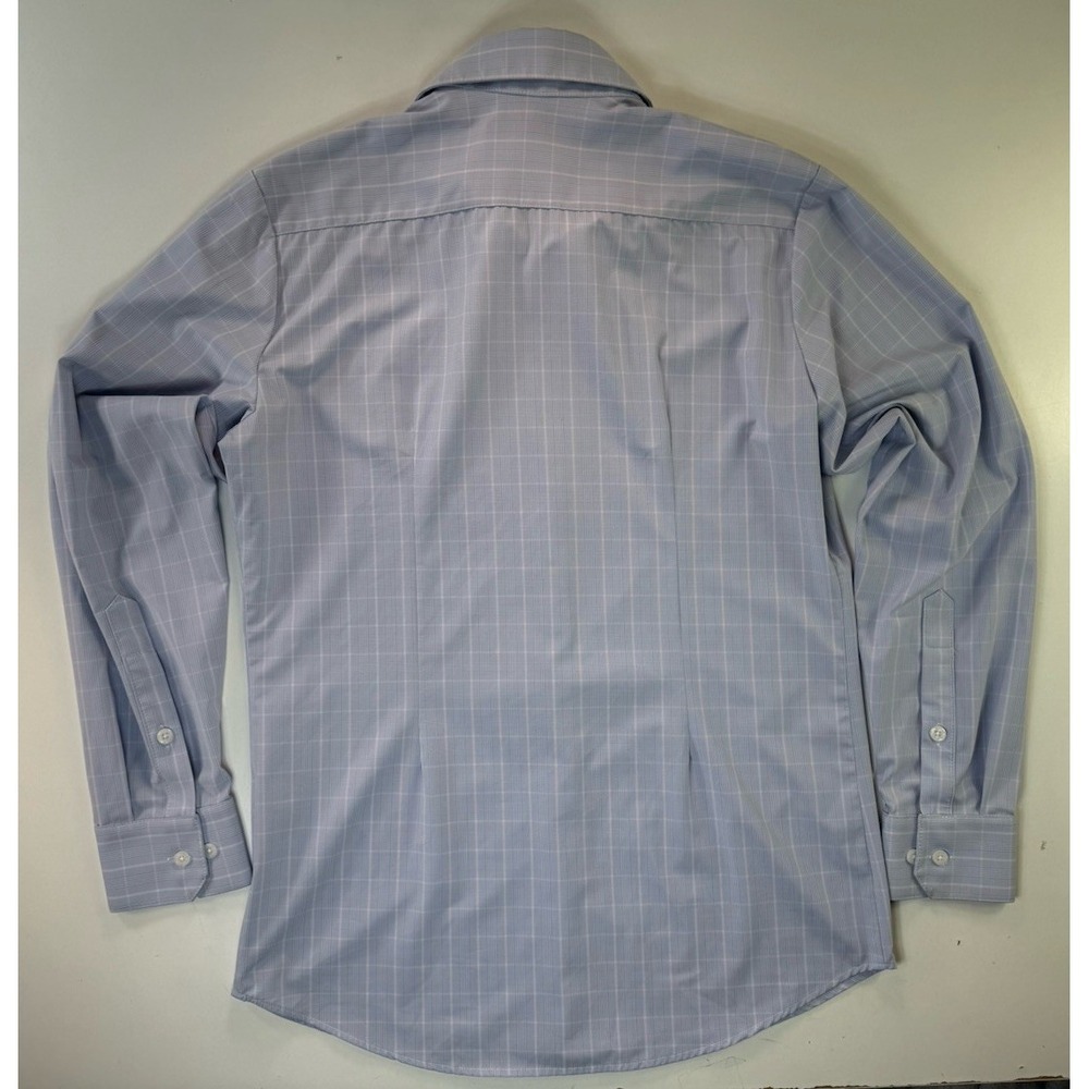 Mizzen + Main Shirt Mens Medium Trim Fit Check Leeward Blue Label Button Up - Picture 2 of 8